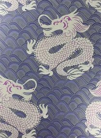 Osborne & Little Tapete Celestial Dragon - Ink/ Amethyst