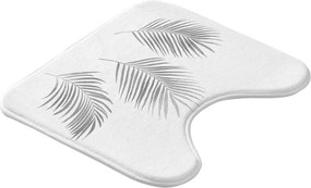 Tappetino per il bagno bianco e argentato per WC 45x45 cm Orbella – douceur d'intérieur