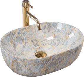 Lavabo da appoggio Rea Amelia Ruststone 48