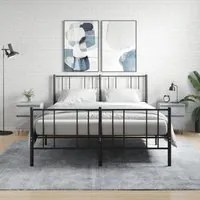 Comodini 2pz Grigio Cemento 40x35x50 cm in Legno Multistratocod mxl 128226