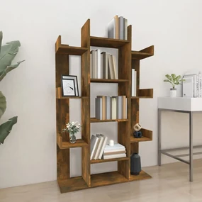 Libreria rovere fumo 86x25,5x140 cm in legno multistrato