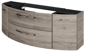 Mobile da bagno sospeso sotto lavabo L 139 x H 48 x P 46.2 cm rovere, 2 cassetti, 2 ante PELIPAL Cassca