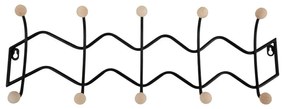 Attaccapanni da parete nero in metallo 61 cm Zig Zag – PT LIVING