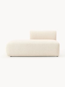 Chaise longue componibile in tessuto bouclé Sofia