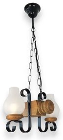 Brilagi - Lampadario a sospensione con catena RUSTIC 2xE14/40W/230V faggio
