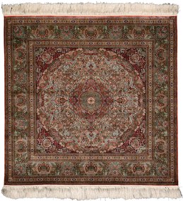 Hereke Tappeto orientale 90x100 Rosa (Cina) Annodato A Mano