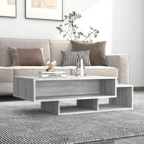 Tavolino Da Salotto Grigio Sonoma 105x55x32cm Legno Multistrato /
