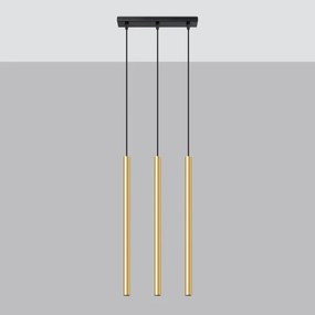 Sollux SL.1196 - Lampadario a sospensione con filo PASTELO 3xG9/8W/230V oro