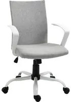 Sedia Ergonomica e Girevole da Ufficio in Tessuto Grigio 61x61x89-99 cm