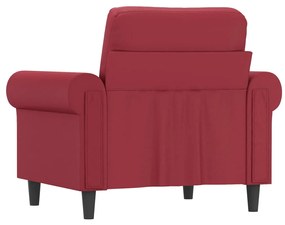 Poltrona rosso vino 60 cm in similpelle