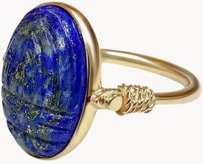 Anello placcato in oro con lapislazzuli Neo