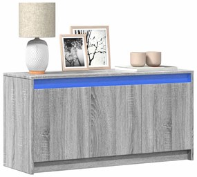 Mobile Porta Tv Con Led Grigio Sonoma 100x34x50cm İn Truciolato /