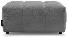 Poggiapiedi grigio con rivestimento in bouclé Roxelane – Bobochic Paris