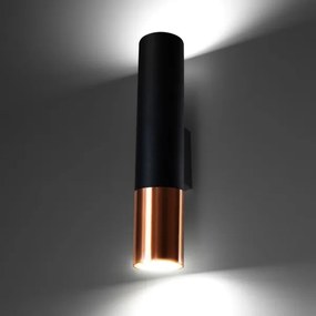 Sollux SL.0944 - Applique LOOPEZ 2xGU10/10W/230V nero/rame