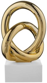 Bongelli preziosi piccola Scultura in marmorino collezione Nodi - 4 varianti ORO BASE BIANCA