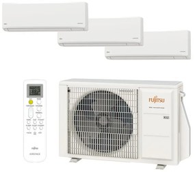 Condizionatore a muro multisplit FUJITSU TRIAL9+9+12 KN kw 5.4 24000 BTU classe raffreddamento A+++ classe riscaldamento A++