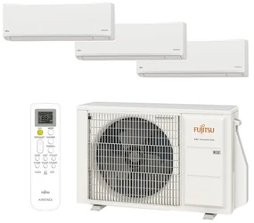 Condizionatore a muro multisplit inverter FUJITSU KN 9+9+12 24000 BTU classe raffreddamento A+++, classe di riscaldamento A++, bianco