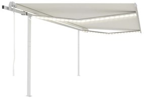 Tenda Automatica Con Sensore Vento E Led 4x3 M Crema /