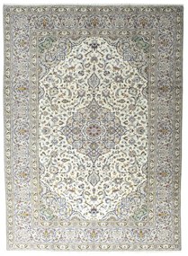 Kashan Tappeto 260 x 360 Beige (Iran) Annodato A Mano