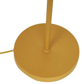 Lampada da terra retrò giallo senape con vetro opaco - Fedde