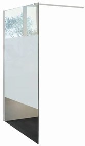 Doccia walk in L 98, H 200 cm, vetro 6 mm trasparente, serigrafato bianco