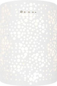 Applique da Parete E14 Curva in Gesso Pitturabile Traforato