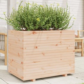Fioriera Da Giardino 90x60x72,5 Cm İn Legno Massello Di Pino /
