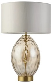 Endon 101150 - Lampada da tavolo dimmerabile ERIN 1xE27/10W/230V bianca/beige fumé