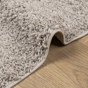 Tappeto Shaggy a Pelo Lungo Moderno Beige 100x200 cm