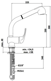 Paffoni nettuno due nd185 miscelatore lavello cucina con doccetta estraibile 2 getti cromo