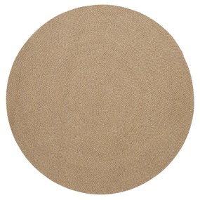 Kave Home - Tappeto rotondo Despas in fibre sintetiche beige Ã˜ 200 cm