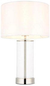 Endon 102674 - Lampada da tavolo dimmerabile LESSINA 1xE27/10W/230V cromo lucido/bianco