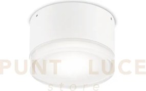 Urano plafoniera da esterno ip44 1 luce attacco gx53 bianca 12cm