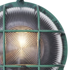 Lampada da parete per esterni verde rotonda IP44 - Noutica