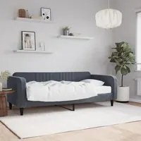 Divano Letto con Materasso Grigio Scuro 90x200 cm in Velluto 3197040