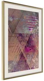 Poster  Pink Patchwork II  Cornice Quadri Cornice d'oro con passe-partout, Larghezza x Altezza Home decor 20x30