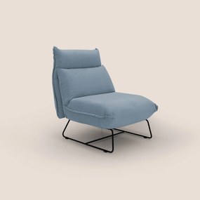 Tessa Poltroncina dal design moderno in morbida microfibra smacchiabile T11 carta da zucchero