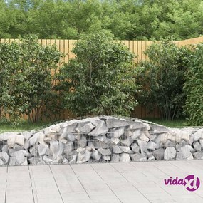 vidaXL Cesti Gabbioni ad Arco 2 pz 400x50x40/60 cm Ferro Zincato
