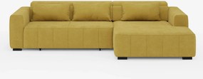 Doric Divano angolare con penisola e sedute allungabili con relax elettrico - poggiatesta reclinabili in tessuto smacchiabile T23