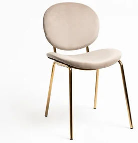 Sedie Lenor Golden Velluto - Beige