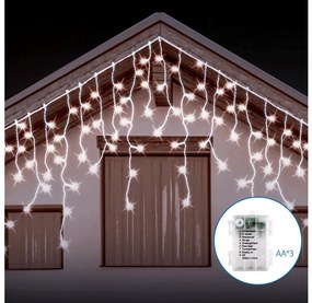 Aigostar - Catena LED natalizia da esterno 200xLED/8 funzioni 13x0,6m IP44 bianco freddo