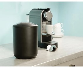 WENKO 21211100 - Cestino BRASIL 14x21 cm, nero/cromo lucido