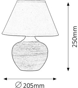 Rabalux 4392 - Lampada da tavolo MOLLY E14/40W