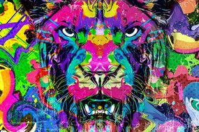 Carta da parati – Felino multicolore