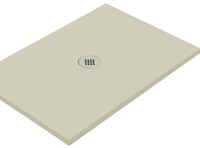 Piatto doccia in ceramica extra slim crema L 100 x L 80 cm