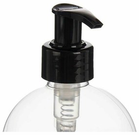 Dispenser di Sapone Nero Trasparente Plastica 500 ml (12 Unità)