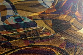 Quadro su tela – Design astratto dorato