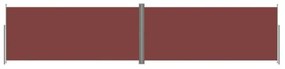 Tenda da Sole Laterale Retrattile Marrone 220x1000 cm