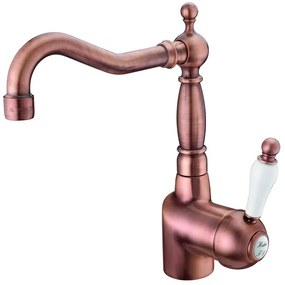 Rubinetto per lavabo OXFORD rame spazzolato satinato HUBER H 26 cm