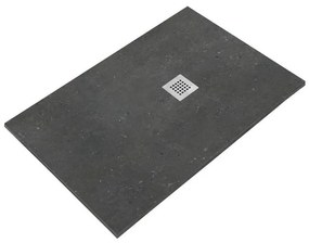 Piatto doccia SANYCCES in resina STRATO nero L 70 x L 120 cm